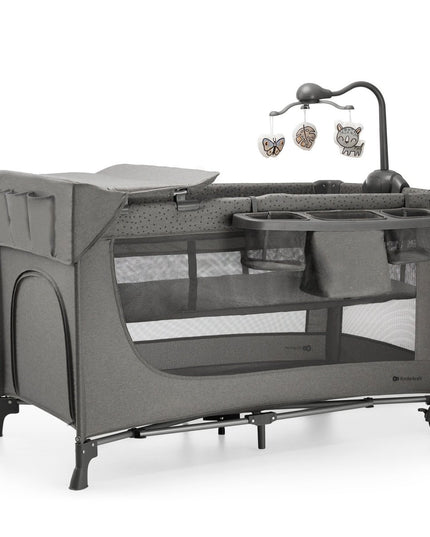 Kinderkraft Baby Travel Cot JOY 2 With Accessories in Dark Grey