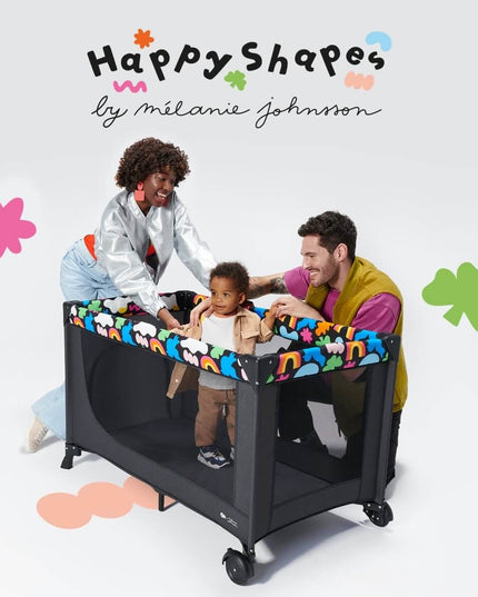 Kinderkraft Baby Travel Cot JOY 2 Happy Shapes