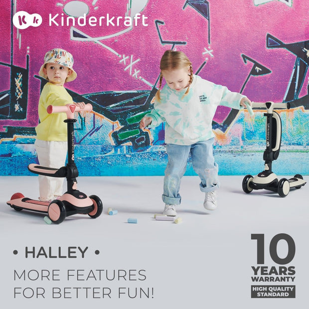 Kids playing with the Balance Bike and Three-Wheel Scooter HALLEY
