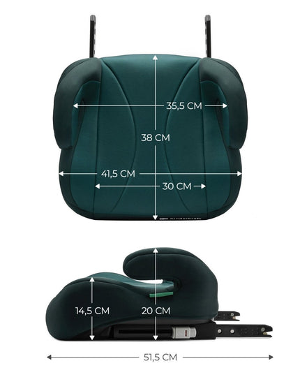 Kinderkraft Car Seat I-BOOST i-Size Green - Dimensions