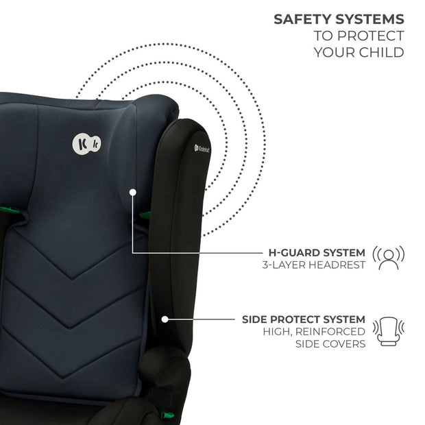 Kinderkraft Car Seat I-SPARK's advanced side protection system for child safety.