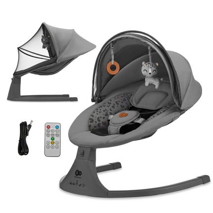 Kinderkraft Electric Bouncer LUMI 2 in Dark Grey