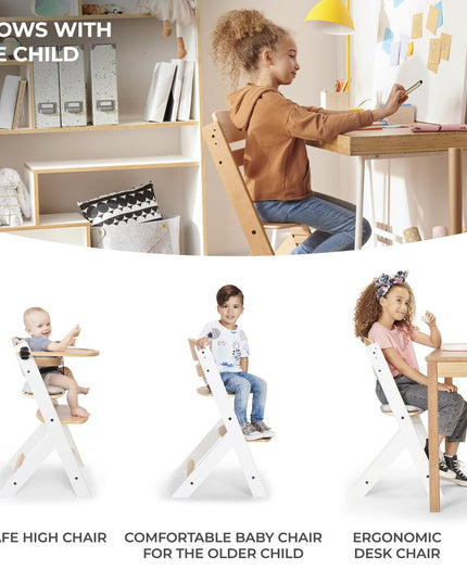 Kinderkraft High Chair ENOCK for growth stages from baby to child.