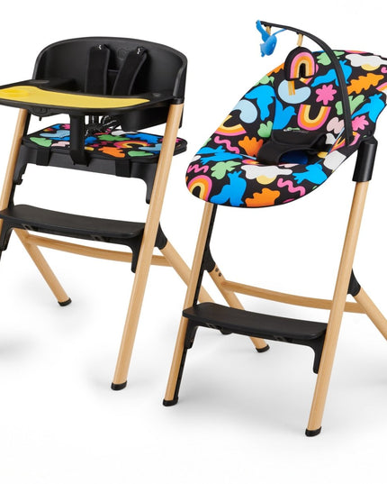 Kinderkraft High Chair LIVY & CALMEE Happy Shapes