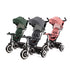 Kinderkraft Tricycle Aston in green, gray, and pink color options for toddlers, designed for comfortable rides.