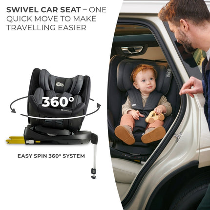 Kinderkraft Car Seat XRIDER with 360-degree swivel feature for easy access
