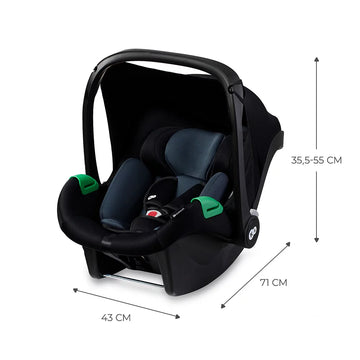 Dimensions of Kinderkraft Car Seat MINK PRO in Black