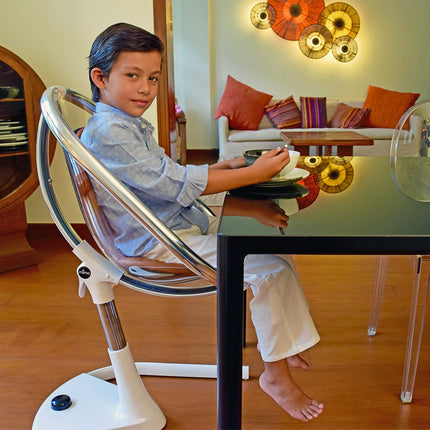 Boy dining in Mima Moon High Chair