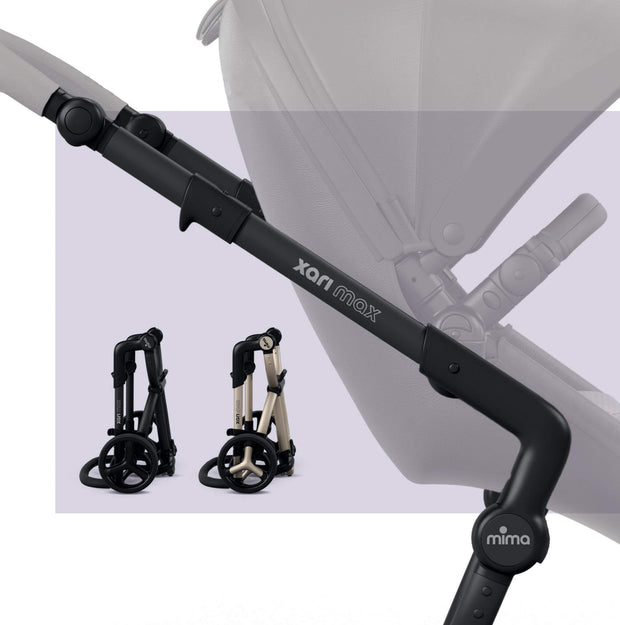  Mima XARI MAX stroller frame and folding mechanism