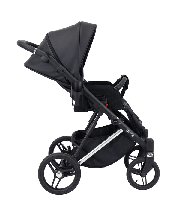 Kunert Stroller LAZZIO's side profile with the seat upright, demonstrating the stroller's functionality