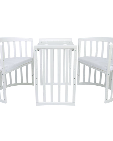 eco friendly white oval crib