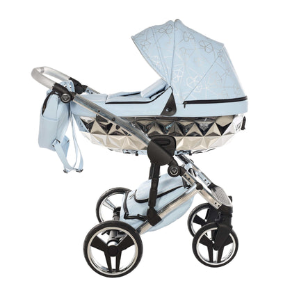 Junama Diamond Stroller Heart in Blue + Silver by KIDZNBABY