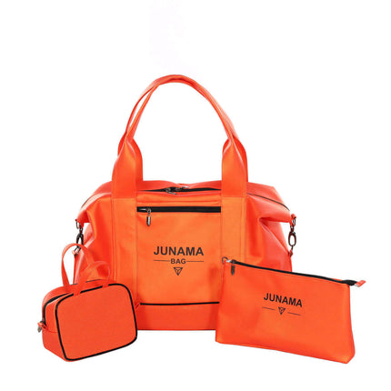 Junama Diamond Mommy Bag 3 IN 1 Set Color: Orange Mommy Bag KIDZNBABY