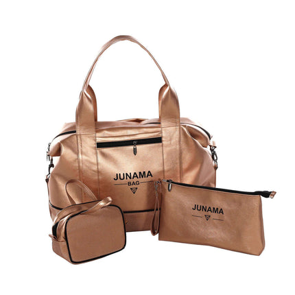 Junama Diamond Mommy Bag 3 IN 1 Set Color: Rose Gold Mommy Bag KIDZNBABY