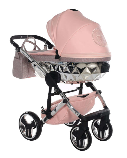 Junama Diamond Hand Craft Glitter V3 Stroller Color: Pink Combo: 2 IN 1 KIDZNBABY
