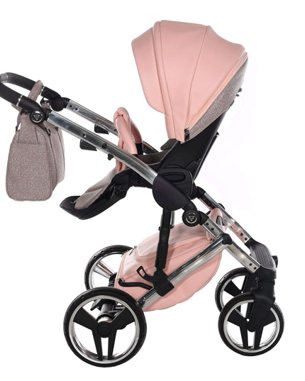 Junama Diamond Hand Craft Glitter V3 Stroller Color: Pink Combo: 2 IN 1 KIDZNBABY