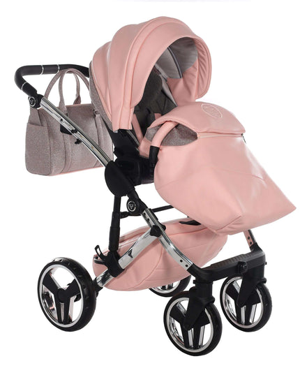Junama Diamond Hand Craft Glitter V3 Stroller Color: Pink Combo: 2 IN 1 KIDZNBABY