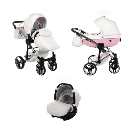 Junama Diamond Candy V3 Stroller Color: Candy V3 Pink Combo: 3 IN 1 (Includes Car Seat) KIDZNBABY