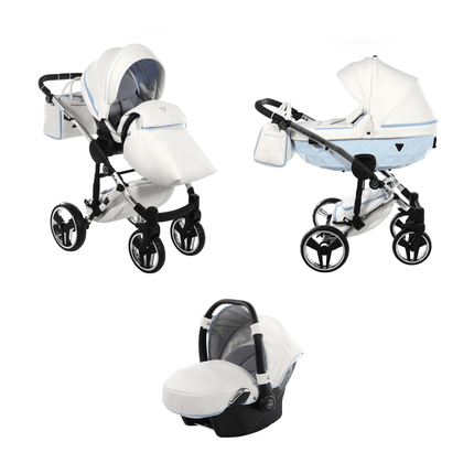 Junama Diamond Candy V3 Stroller Color: Candy V3 Blue Combo: 3 IN 1 (Includes Car Seat) KIDZNBABY
