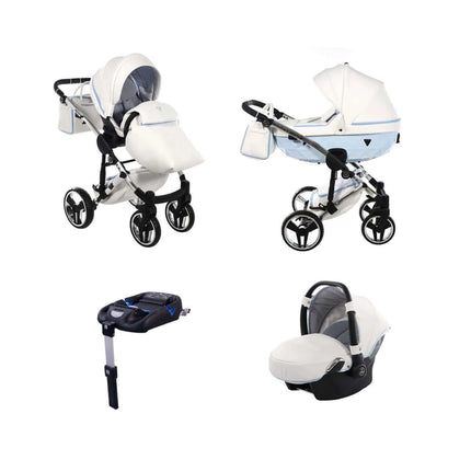 Junama Diamond Candy V3 Stroller Color: Candy V3 Blue Combo: 4 IN 1 (Includes Car Seat + ISOFIX Base) KIDZNBABY