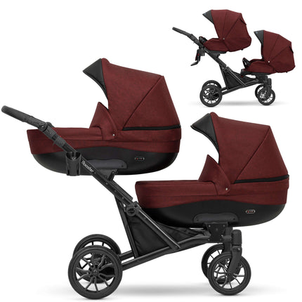 Kunert Booster Twin Stroller Color: Booster Bordeaux Combo: 2 IN 1 KIDZNBABY