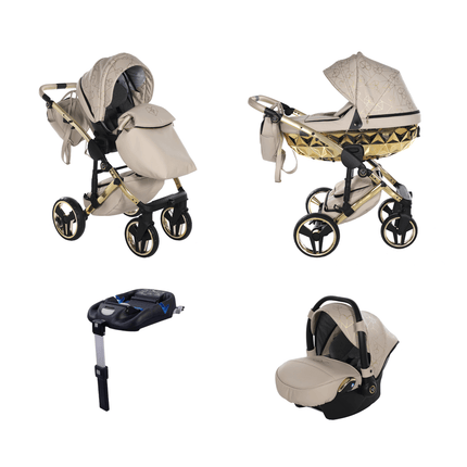 What's in the box of Junama Diamond Stroller Heart in Beige + Gold
