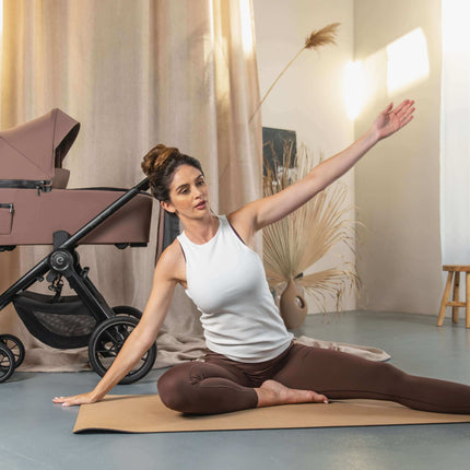 Woman with the Espiro Yoga Stroller Life Balance