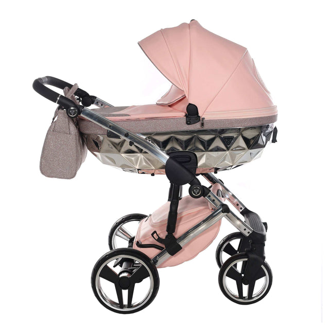 Junama Diamond Stroller Hand Craft Glitter V3 in Pink and Silver by KIDZNBABY