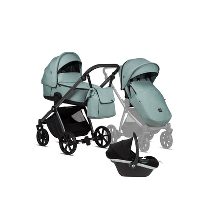 Tutis Mio Plus Thermo Essential Stroller Color: Turquoise Combo: 3 IN 1 (Includes Car Seat) KIDZNBABY