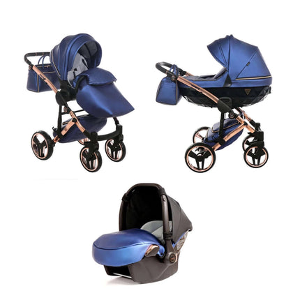 Junama Diamond Fluo V3 Stroller Color: Blue, Combo: 3 IN 1 (Includes Car Seat) KIDZNBABY
