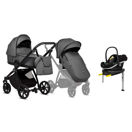 Tutis Mio Plus Thermo Essential Stroller Color: Graphite Combo: 4 IN 1 (Includes Car Seat + ISOFIX Base) KIDZNBABY