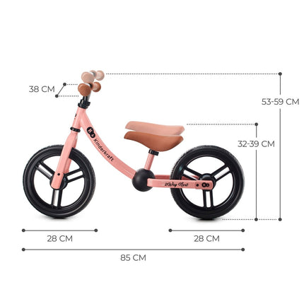 Kinderkraft Balance Bike 2WAY NEXT in Rose Pink by KIDZNBABY