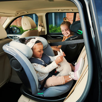 Kinderkraft Car Seat I-GROW, i-Size in Grey, Adjustable Safety Seat by KIDZNBABY