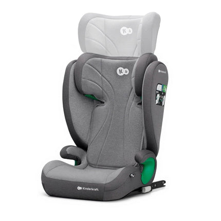 Kinderkraft Car Seat JUNIOR in Rocket Gray, i-Size safety standard by KIDZNBABY