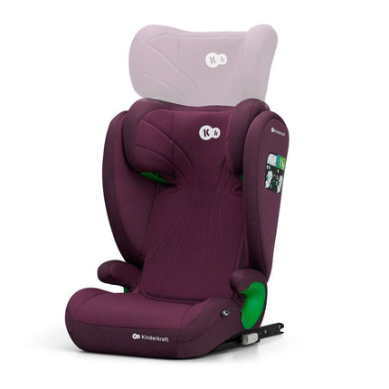 Kinderkraft Car Seat JUNIOR in cherry pearl, i-Size safety standard by KIDZNBABY