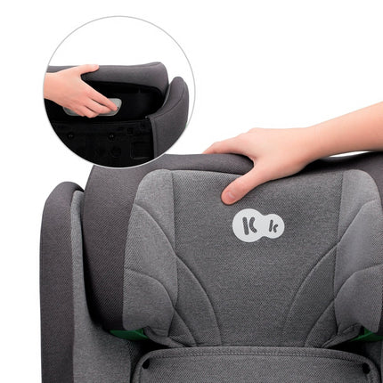 Kinderkraft Car Seat JUNIOR in Rocket Gray, i-Size safety standard by KIDZNBABY