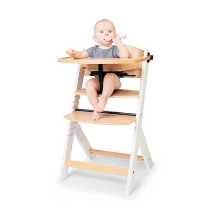 Kinderkraft High Chair ENOCK in White Wood by KIDZNBABY