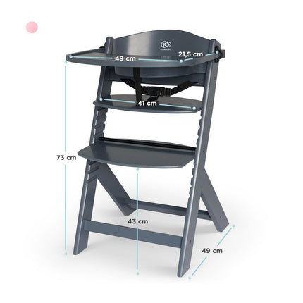 Kinderkraft High Chair ENOCK in Grey by KIDZNBABY