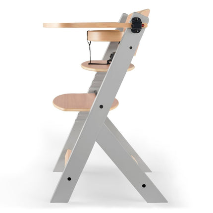 Kinderkraft High Chair ENOCK + Pillow in Grey + Wood by KIDZNBABY