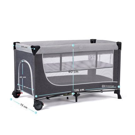 Dimensions Of Kinderkraft Travel Cot LEODY With Accessories